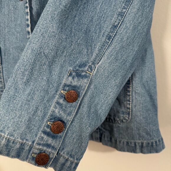 Bill Blass Vintage Light Wash Denim Blazer XL - Picture 4 of 5